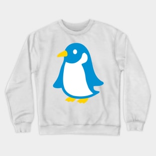 Baby Blue Penguin Emoticon Crewneck Sweatshirt